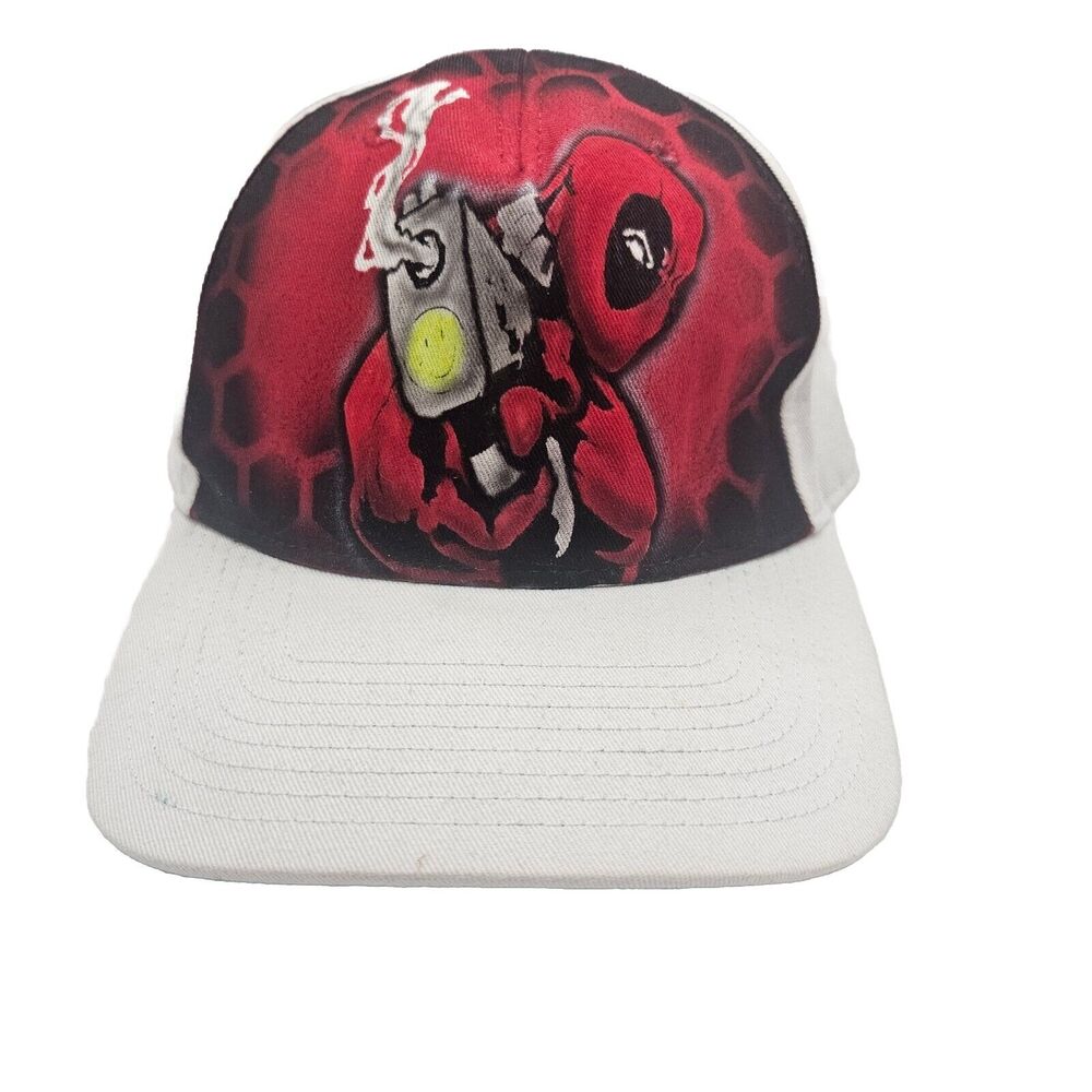 Deadpool Smoking‎ Gun All Over Print Double Snapback Hat Cap COBRA OSFA